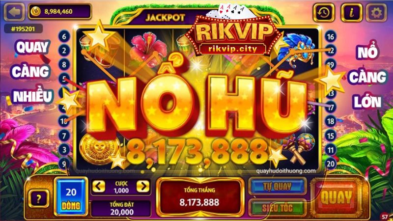 Tỷ lệ nổ hũ và cơ hội nhận thưởng khủng trong To The Moon RikVIP