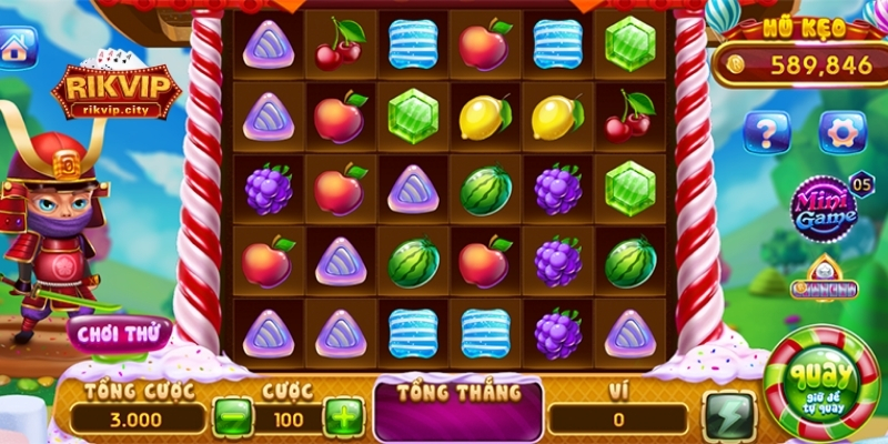 Cách chơi nổ hũ Candy Fruit RikVIP