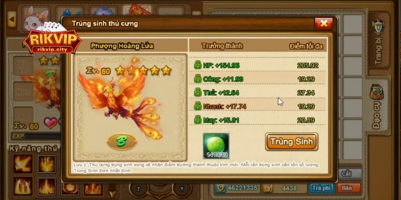 Lý do Game nổ hũ Ngọn lửa phượng hoàng RikVIP được yêu thích